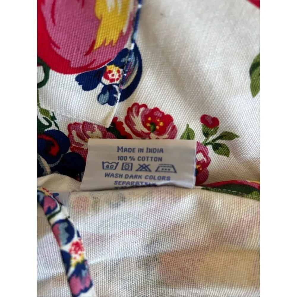NWT April Cornell Full Apron Fruit Floral Print 100% Cotton